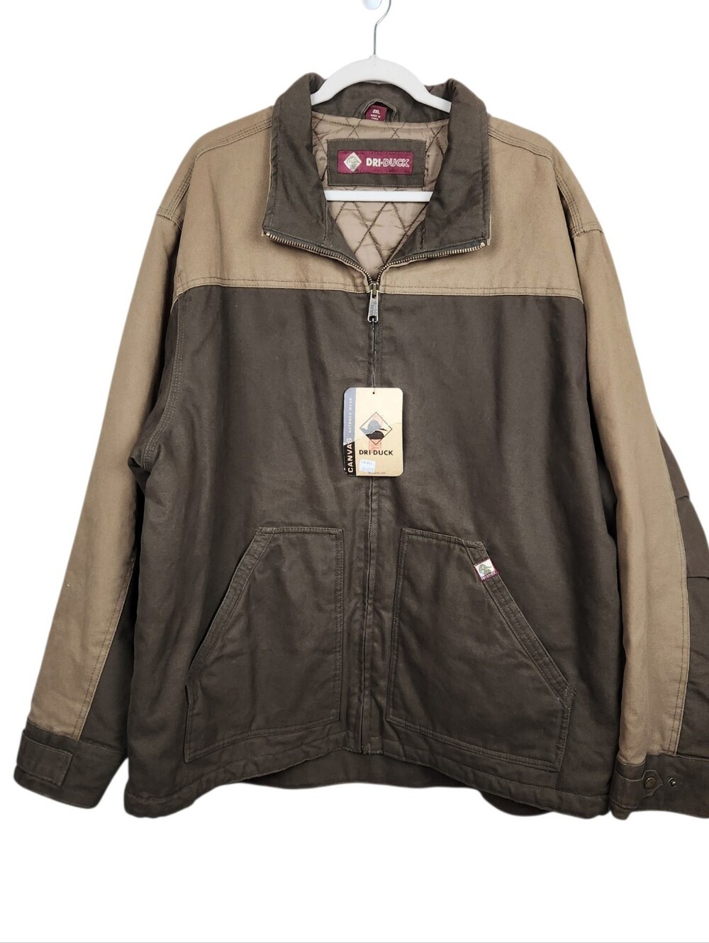 Dri-Duck Horizon Jacket Tobacco Field Khaki Canvas Field Jacket Mens Size 2XL